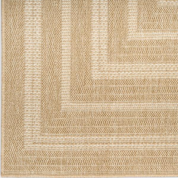 nourison Tulum Taupe Ivory Indoor/Outdoor Geometric Rug TLM04