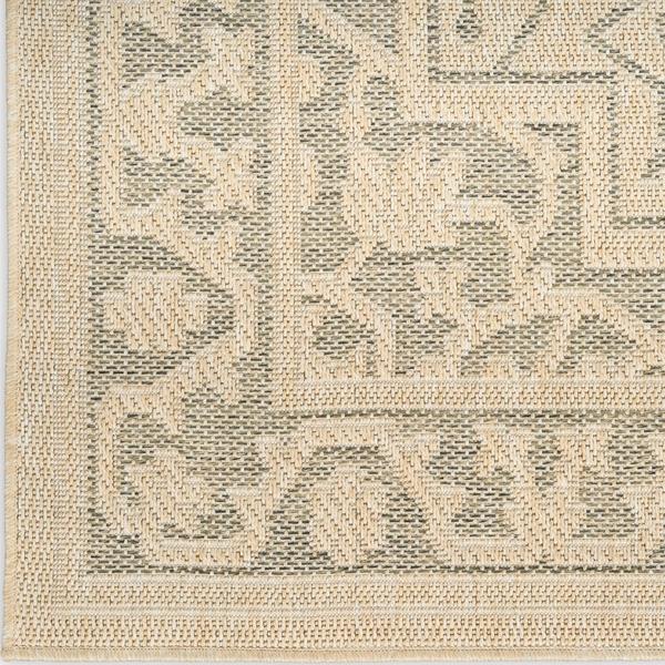 nourison Tulum Taupe Olive Indoor/Outdoor Persian Rug TLM05