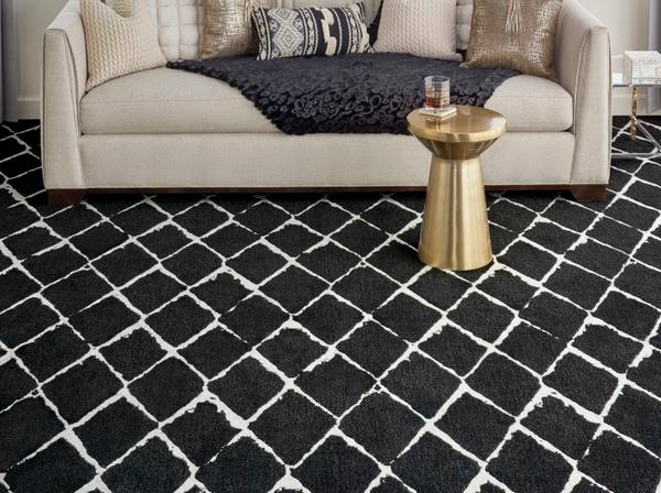 Nourison TWILIGHT TRELLIS TWTRL ONYX BROADLOOM CARPET