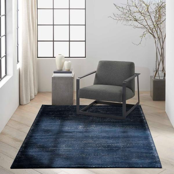 Nourison Valley Blue Indoor Only Striped Rug VLL01 Home