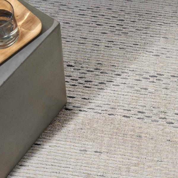 Nourison Valley Silver Indoor Only Striped Rug VLL01 Home