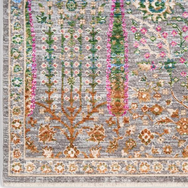 nourison Vintage Harmony Blue Multicolor Indoor only Floral Rug VHH01