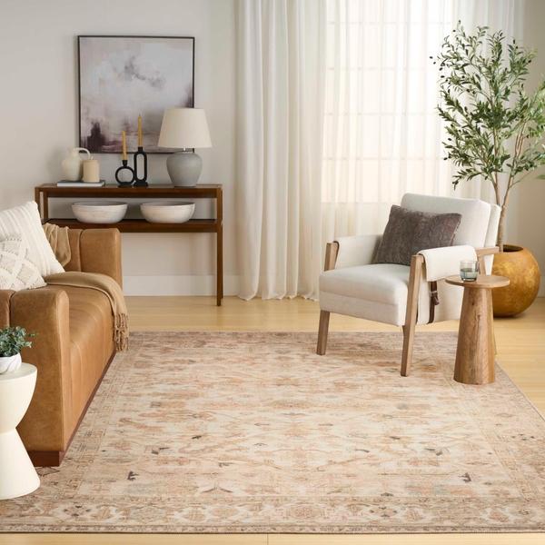 Nourison Vintage Washables Beige Indoor Only Persian Rug VWS17