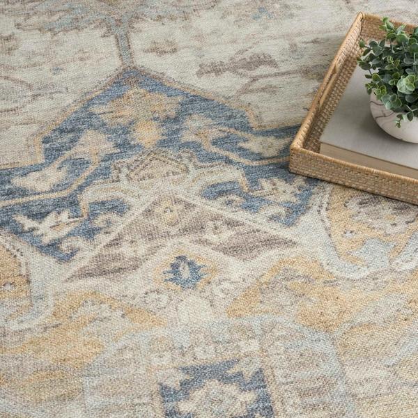 Nourison Vintage Washables Blue Green Indoor Only Persian Rug VWS13