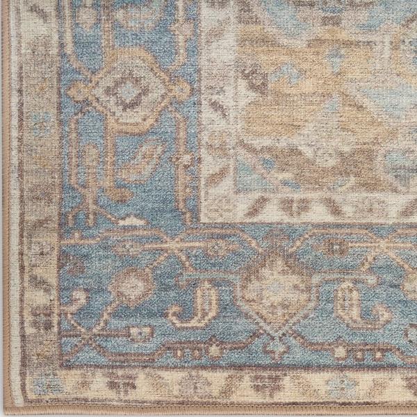 nourison Vintage Washables Blue Green Indoor only Persian Rug VWS13