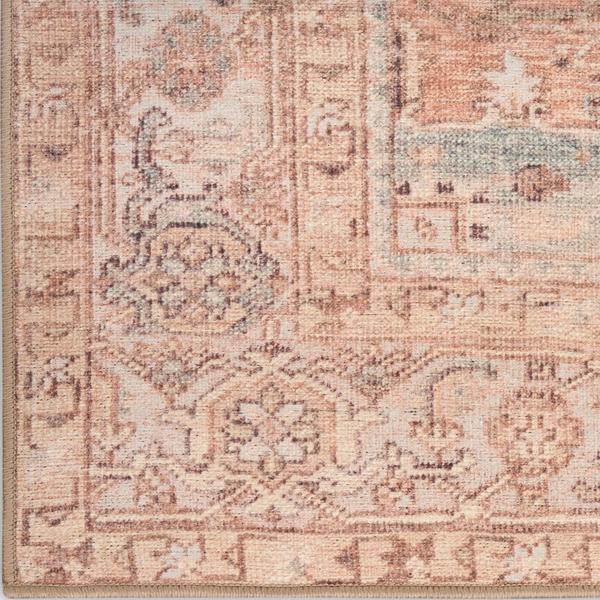 nourison Vintage Washables Coral Mint Indoor only Persian Rug VWS11