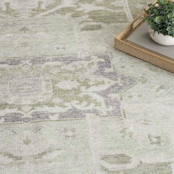 Nourison Vintage Washables Green Indoor Only Persian Rug VWS08