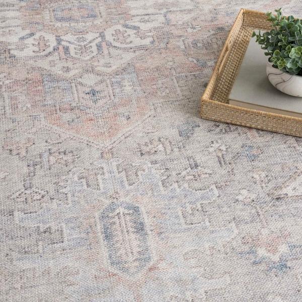 Nourison Vintage Washables Light Blue Indoor Only Persian Rug VWS07