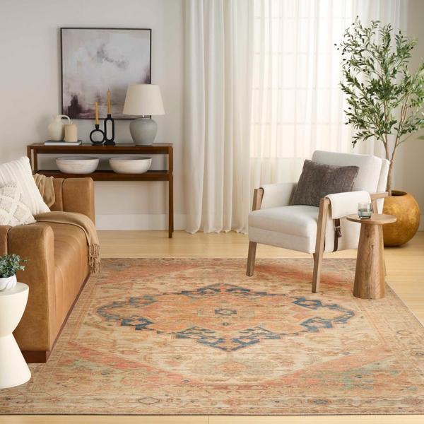 Nourison Vintage Washables Multicolor Indoor Only Persian Rug VWS15