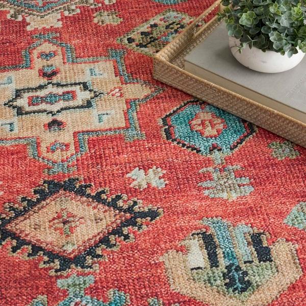 Nourison Vintage Washables Rust Multicolor Indoor Only Persian Rug VWS12
