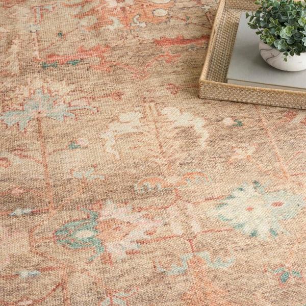 Nourison Vintage Washables Taupe Multicolor Indoor Only Persian Rug VWS09