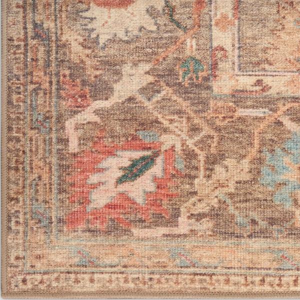 nourison Vintage Washables Taupe Multicolor Indoor only Persian Rug VWS09