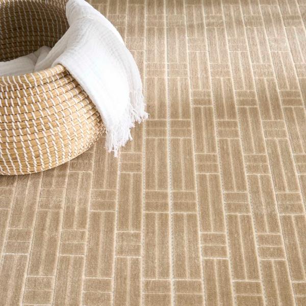 Nourison Washable Charm Beige Ivory Indoor Only Geometric Rug WCH02