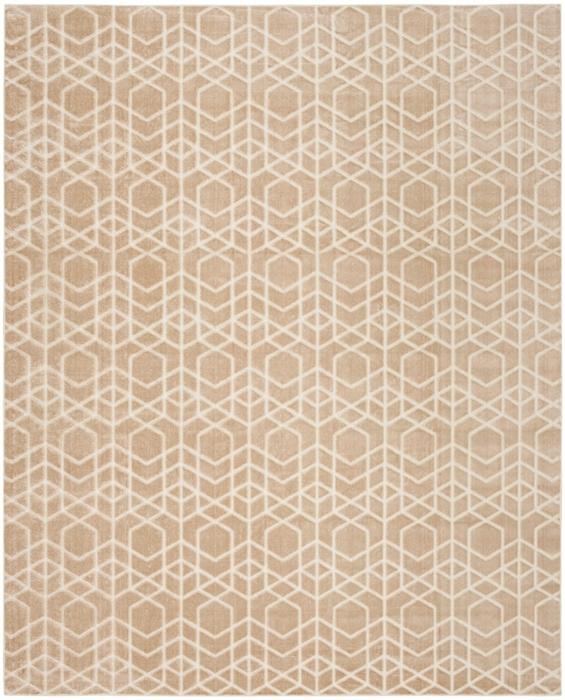 Nourison Washable Charm Beige Ivory Indoor Only Geometric Rug WCH01