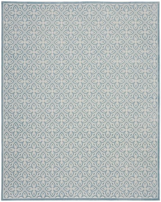 Nourison Washable Charm Blue Ivory Indoor Only Floral Rug WCH03