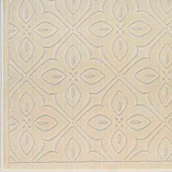 nourison Washable Charm Ivory Indoor only Floral Rug WCH03