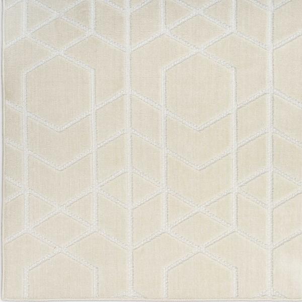 nourison Washable Charm Ivory Indoor only Geometric Rug WCH01