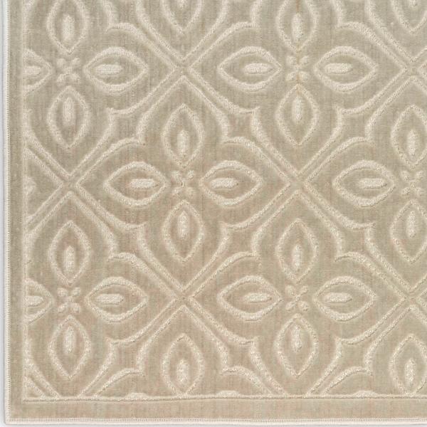 nourison Washable Charm Silver Ivory Indoor only Floral Rug WCH03