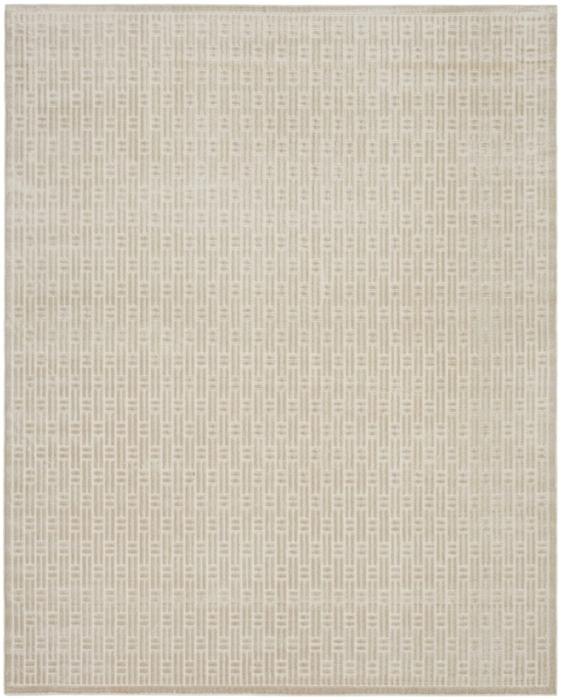 Nourison Washable Charm Silver Ivory Indoor Only Geometric Rug WCH02