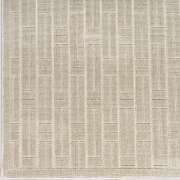 nourison Washable Charm Silver Ivory Indoor only Geometric Rug WCH02