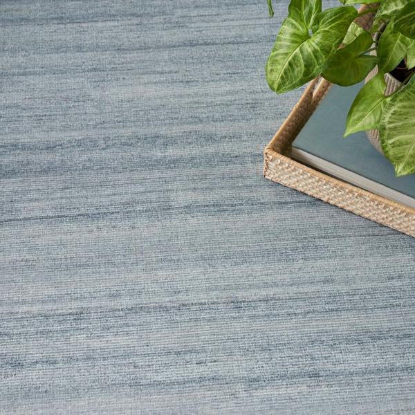 Nourison Washable Essentials Aqua Indoor Only Solid Rug WAE01 Home