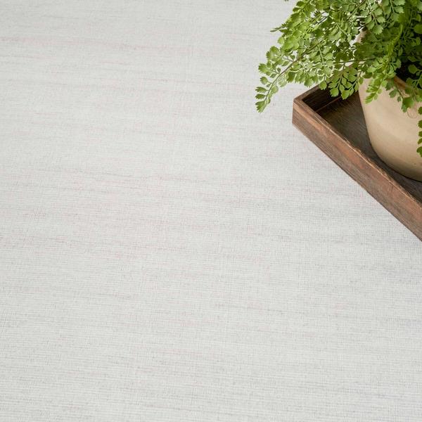 Nourison Washable Essentials Ivory Grey Indoor Only Solid Rug WAE01 Home