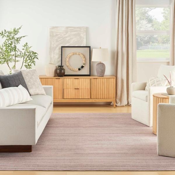 nourison Washable Essentials Ivory Mocha Indoor only Solid Rug WAE01 Home