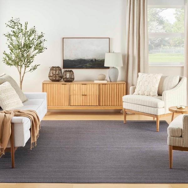 nourison Washable Essentials Navy Indoor only Solid Rug WAE01 Home