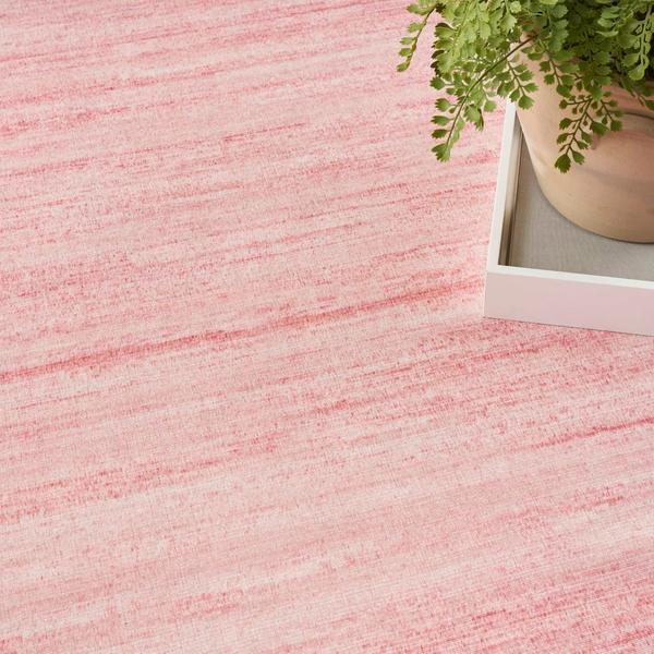 Nourison Washable Essentials Pink Indoor Only Solid Rug WAE01 Home