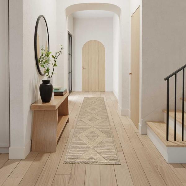 Nourison Washable Jute Non-Slip Geometric Beige Rug WSJ01 Home