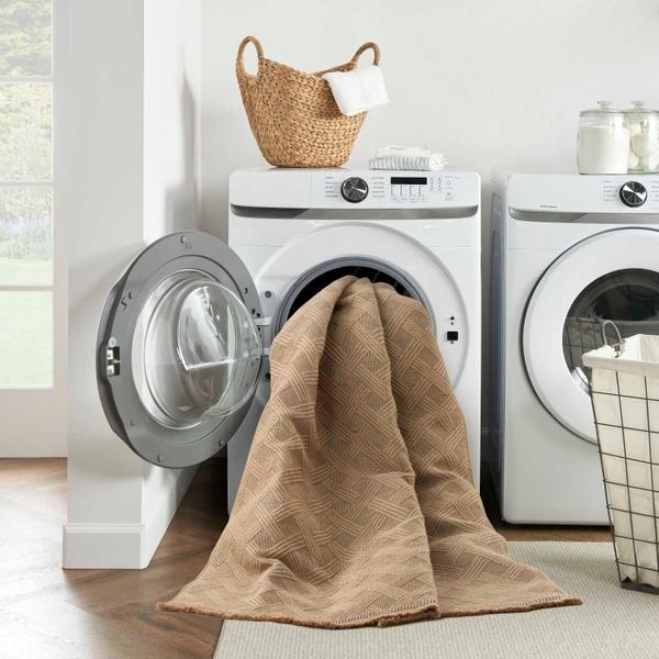 Nourison Washable Jute Non-Slip Geometric Natural Rug WSJ02 Home