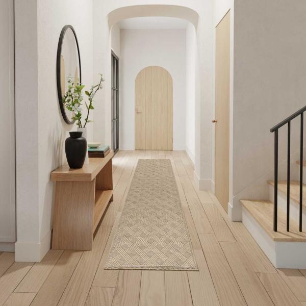 Nourison Washable Jute Non-Slip Geometric Natural Rug WSJ02 Home
