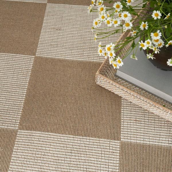 Nourison Washable Modern Jute Natural Ivory Indoor Only Geometric Rug MDJ02 Home