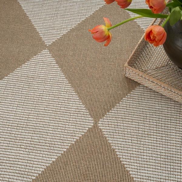 Nourison Washable Modern Jute Natural Ivory Indoor Only Geometric Rug MDJ01 Home