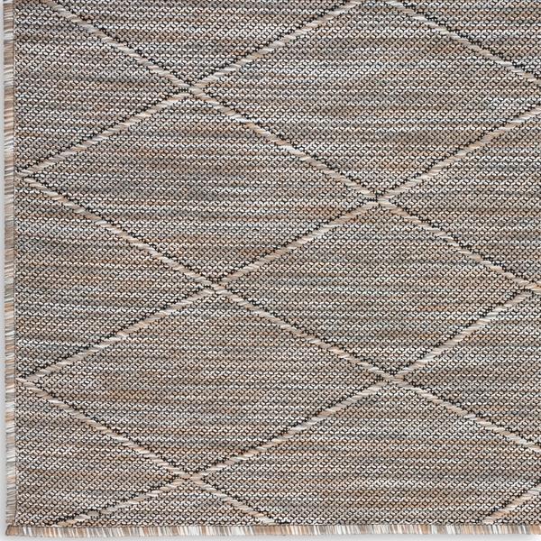 nourison Washable Solutions Grey/Mocha Indoor/Outdoor Geometric Rug WSL01 Home