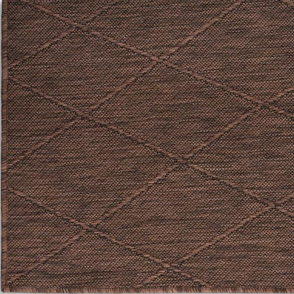 nourison Washable Solutions Mocha Indoor/Outdoor Geometric Rug WSL01 Home