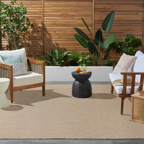 Nourison Washable Solutions Natural Indoor/Outdoor Geometric Rug WSL01 Home