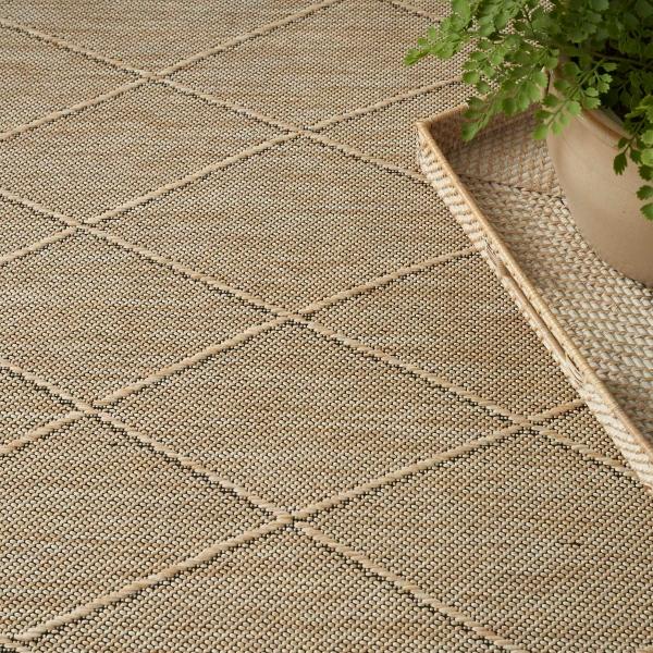 Nourison Washable Solutions Natural Indoor/Outdoor Geometric Rug WSL01 Home