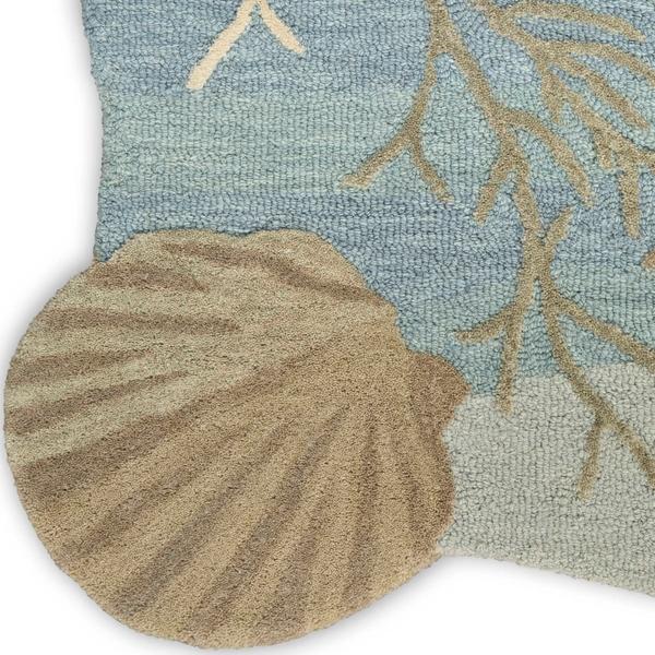 nourison Waterside Blue Indoor only Graphic Rug WRS01