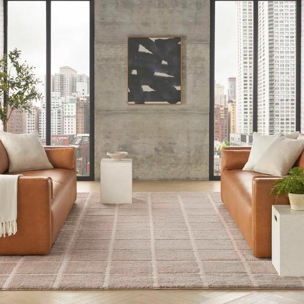 nourison West End Ave Beige Indoor only Geometric Rug WTE01