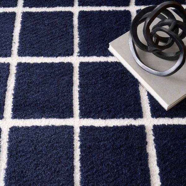 Nourison West End Ave Navy Ivory Indoor Only Geometric Rug WTE01