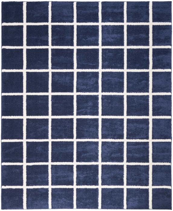 Nourison West End Ave Navy Ivory Indoor Only Geometric Rug WTE01