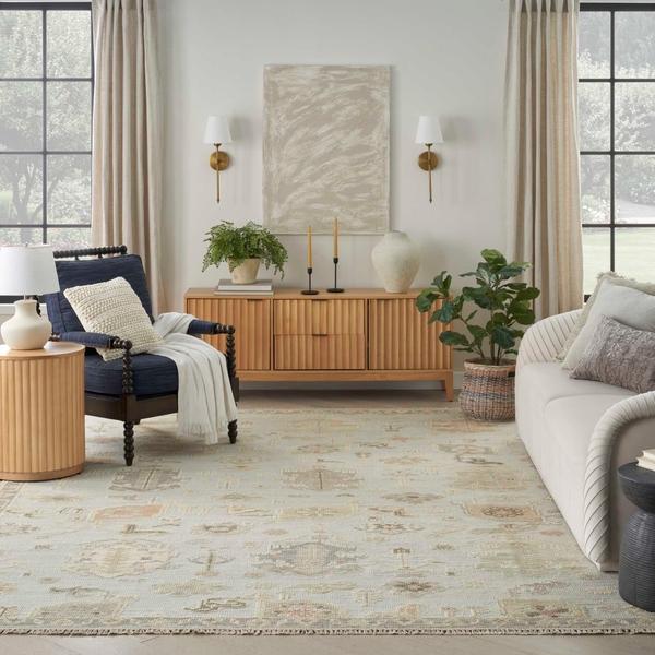 Nourison Whispers Light Blue Indoor Only Persian Rug WHP03