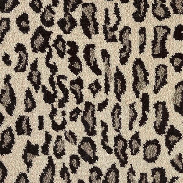 nourison WILDLIFE SNOW LEOPARD WLD01 SNOW BROADLOOM CARPET