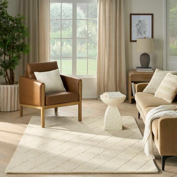 Nourison Wool Haven Ivory Indoor Only Diamond Rug WOH01
