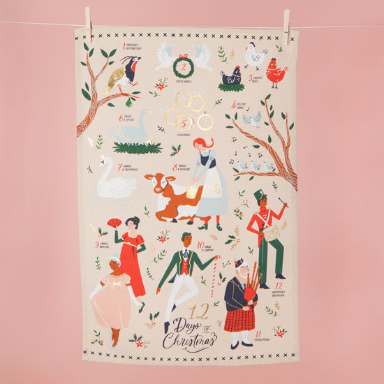 now Designs 12 Days Of Christmas Decorative Dishtowel