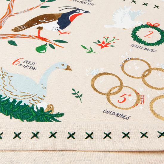 now Designs 12 Days Of Christmas Decorative Dishtowel