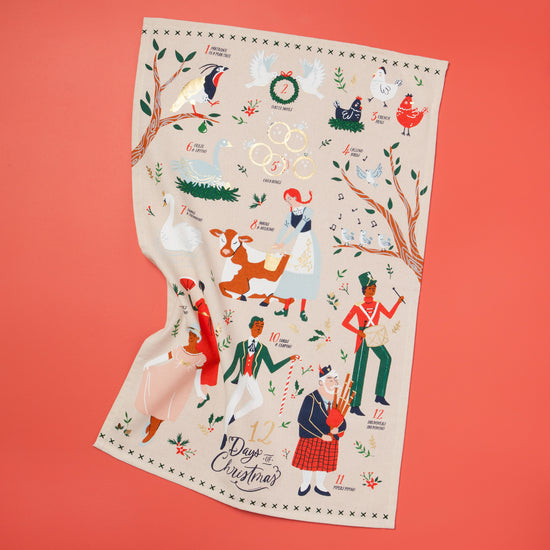 now Designs 12 Days Of Christmas Decorative Dishtowel