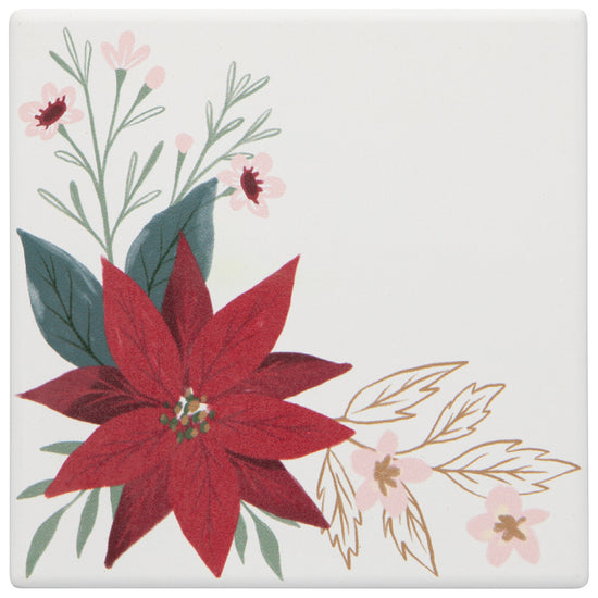 Now Designs Amaryllis Christmas Soak Up Coasters Set Of 4
