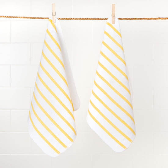 Now Designs Basketweave Dishcloths Lemon Yellow Set Of 2